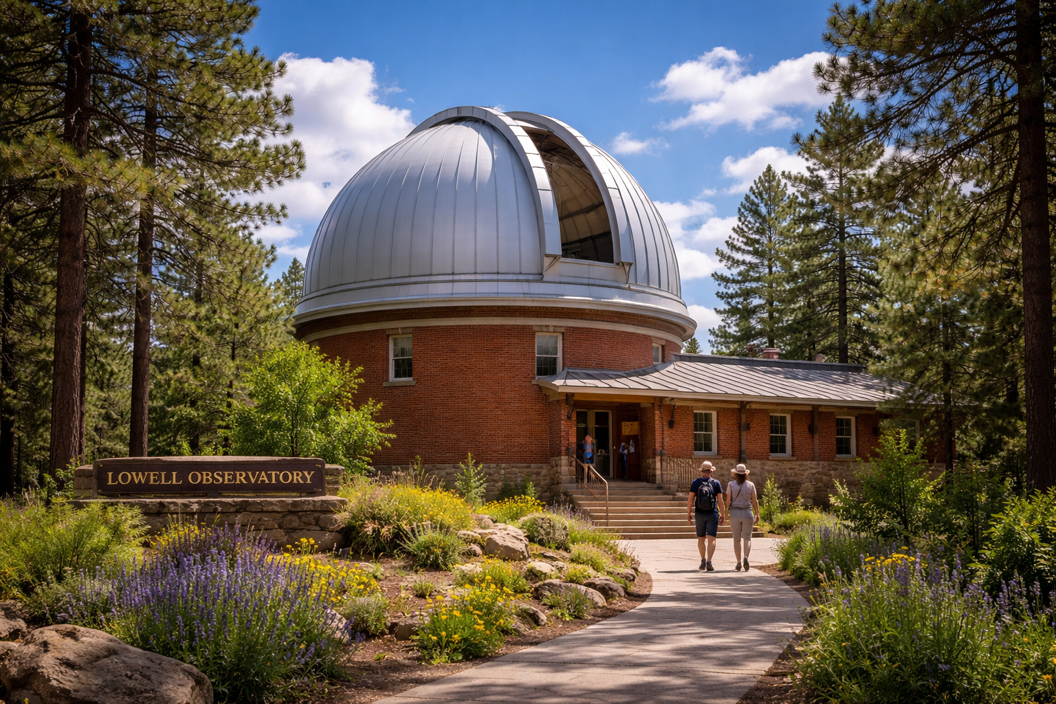 昼のローウェル天文台ドーム