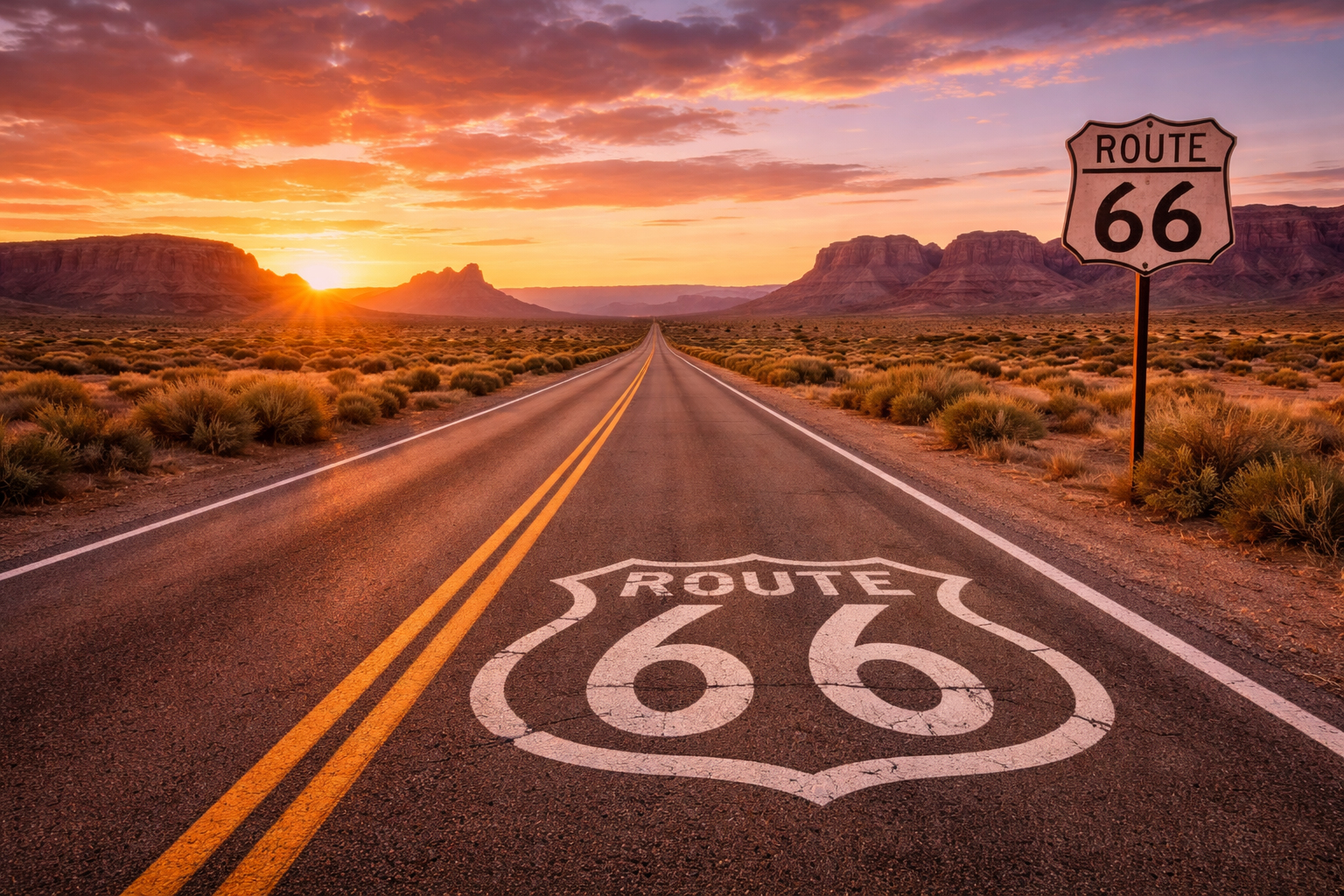 アリゾナの open road