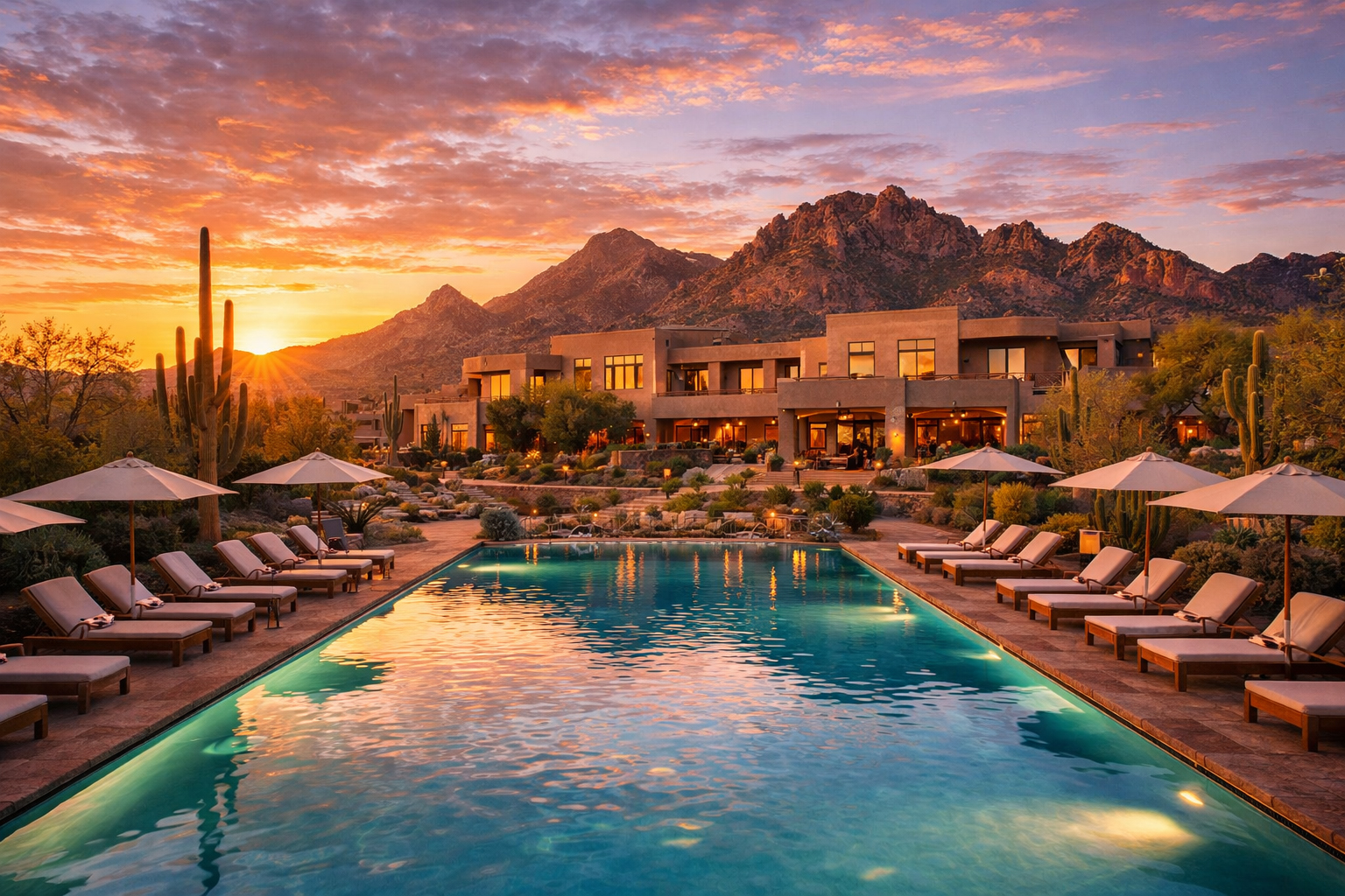 スコッツデールのラグジュアリーリゾートとプール