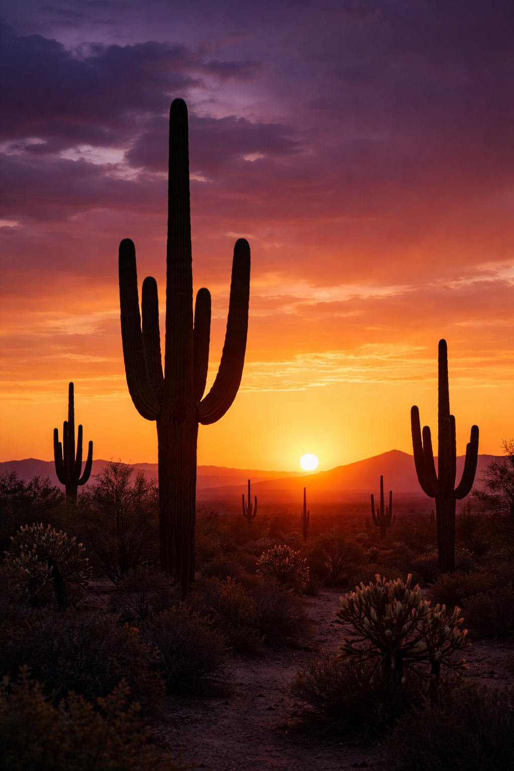 サワロサボテンのシルエット