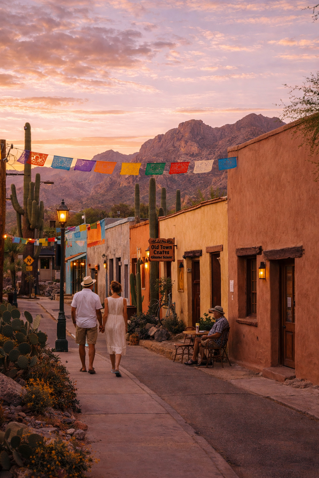 ツーソンのゆっくりした街歩きが似合う通り